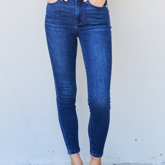 Judy Blue Jeans Judy Blue Marie Full Size Mid Rise Crinkle Ankle Detail Skinny Jeans Poshmark